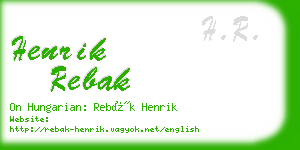 henrik rebak business card